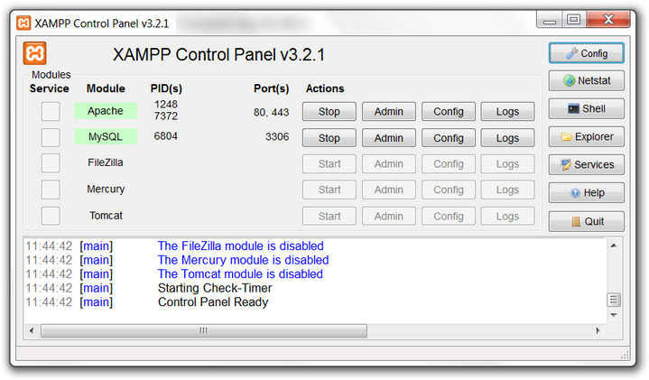 xampp control panel v3.2.4 download